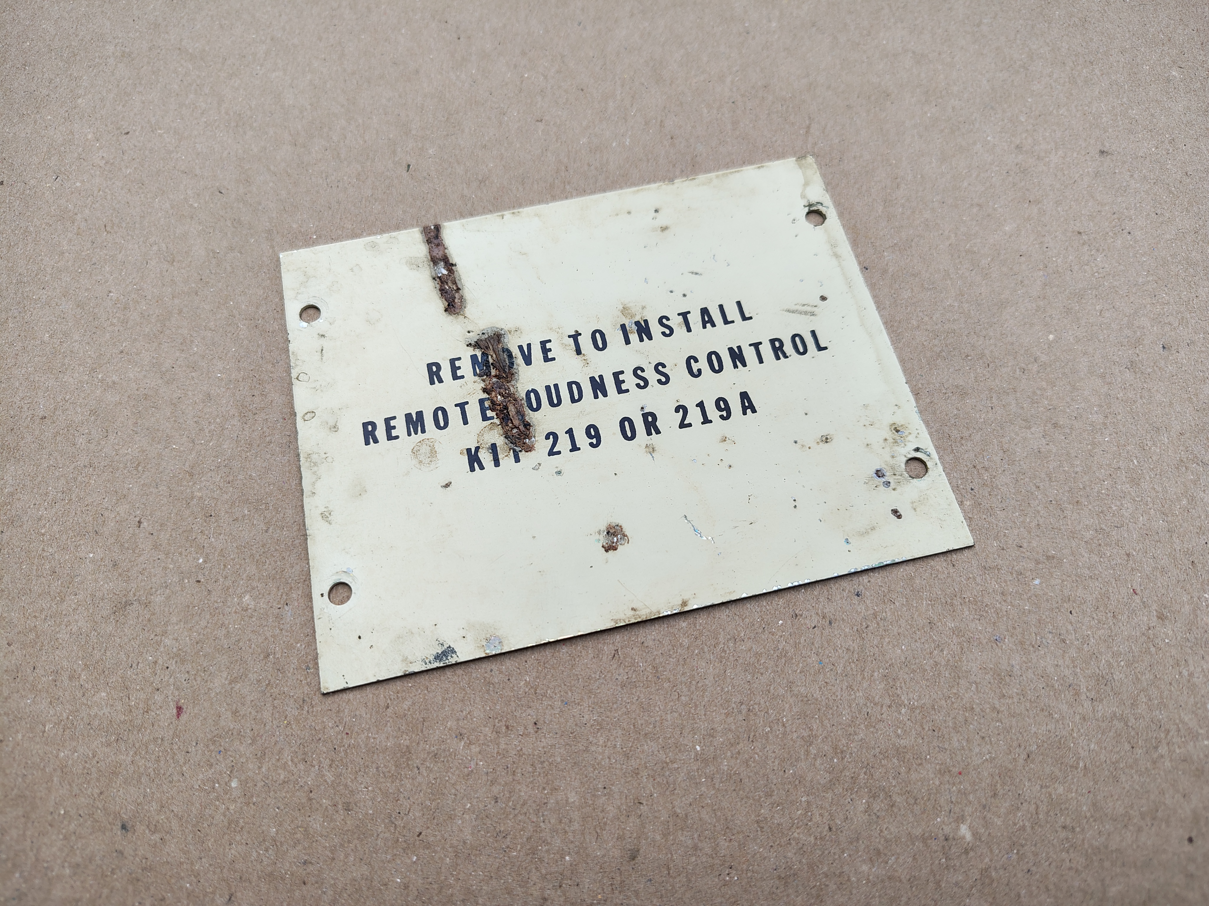 Amplifier Plate (Wurlitzer Div)