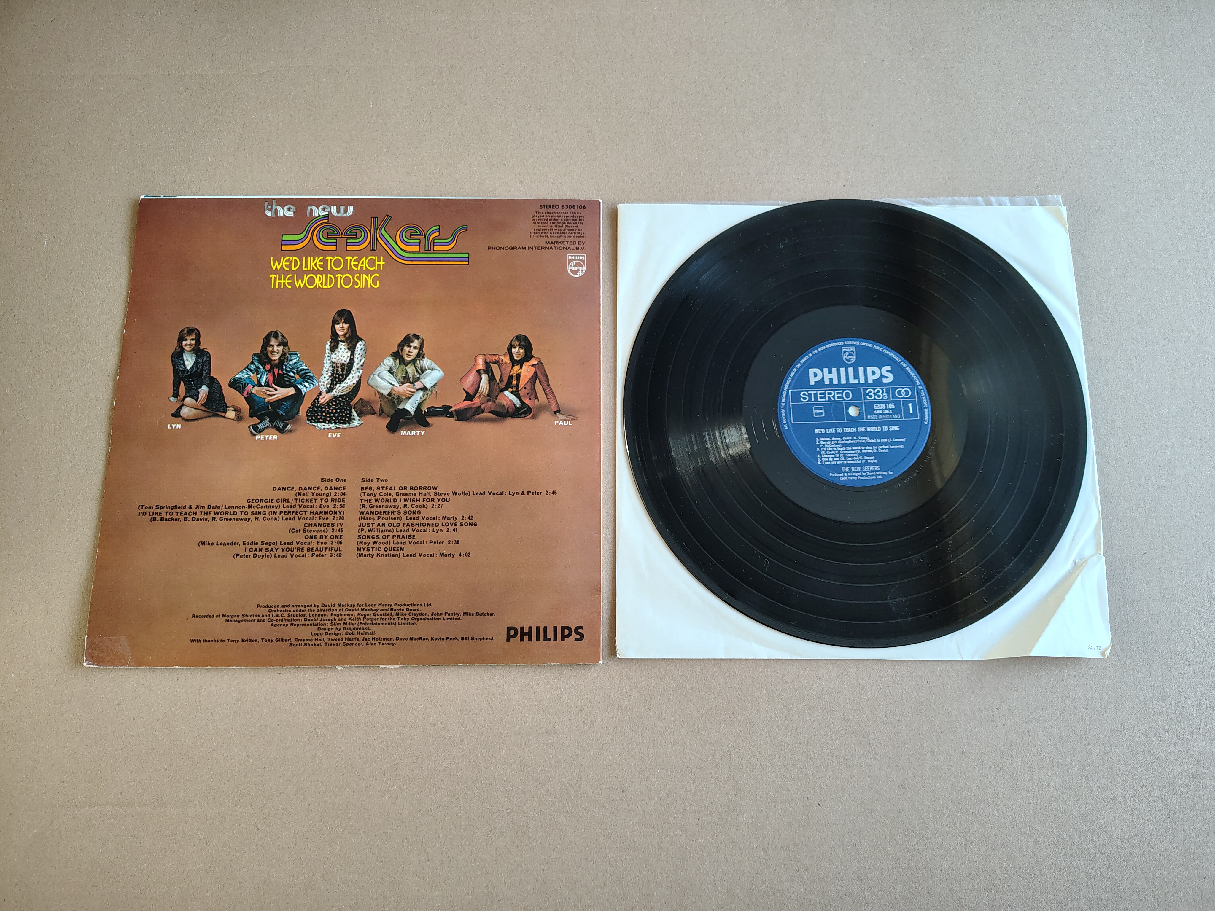 Vinyl LP: The New Seekers - We'd Like To Teach The World To Sing (1972)