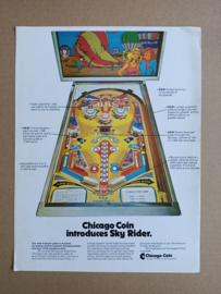 Flyer: Chicago Coin Sky Rider (1974) Flipperkast