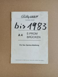 Handbook: Bally E-Prom Brucken / Flipperkast