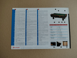 Flyer: Biljart/ Pool Tafel Garlando Consul
