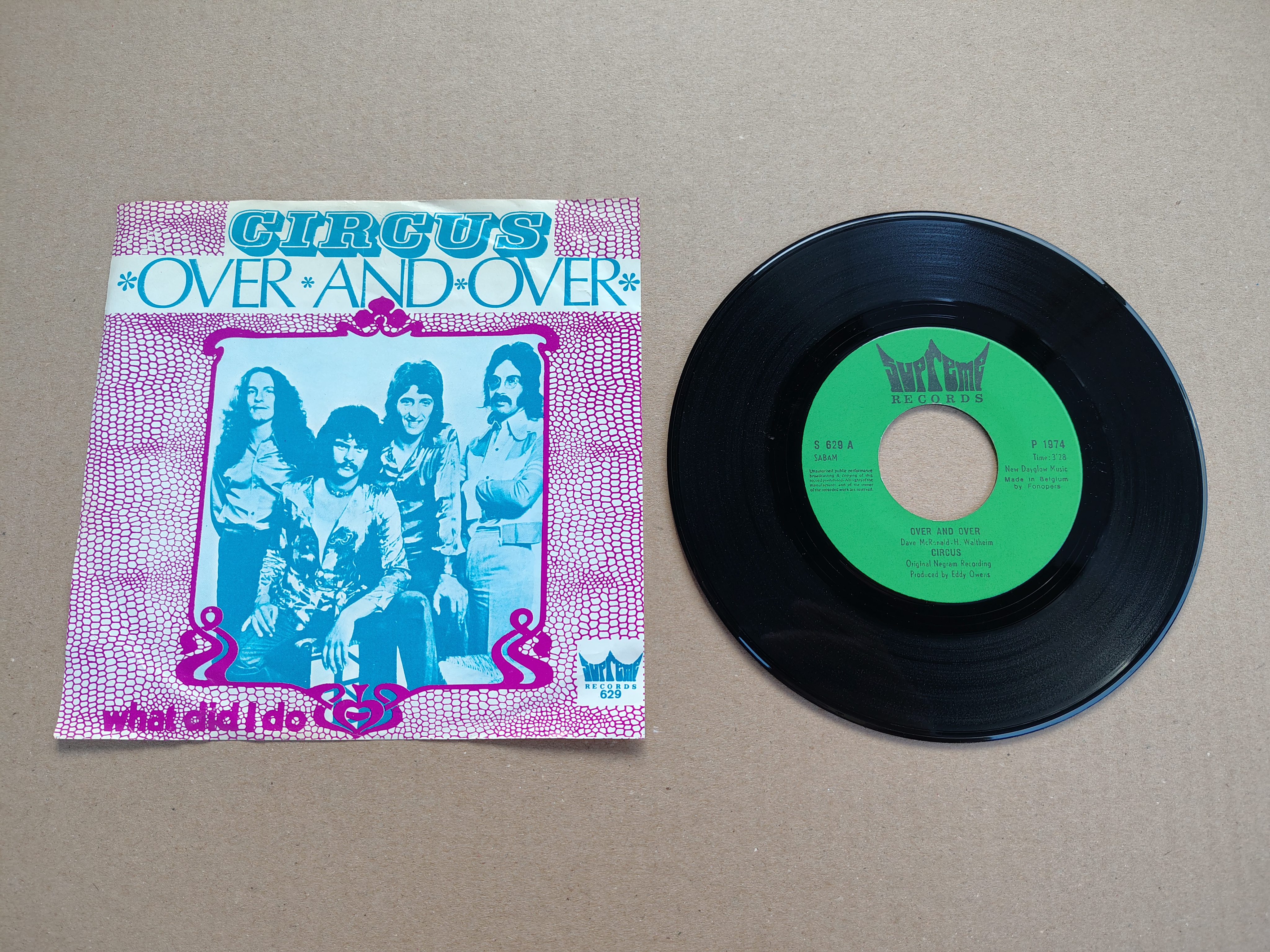 7" Single: Circus - Over And Over (1974)