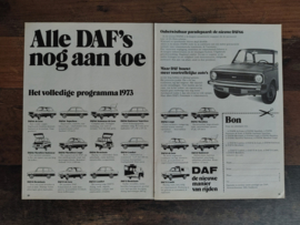 Reclame: DAF 66 /Programma/ Variomatic (1974) 58 x 21 cm