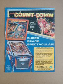 Flyer:  Gottlieb Count-Down (1979) Flipperkast