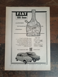 Reclame: Fiat 500/ 600 (1959) 29 x 21 cm