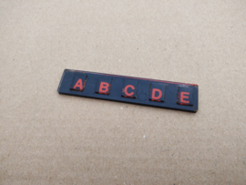Plastic Letter Inlay/ " A - E "/ Push Button Panel (Wurltizer Lyric FL) 1970