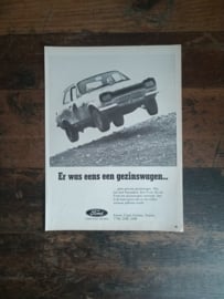 Reclame: Ford Escort/ MK 1 /Rally (1973) 29 x 21 cm