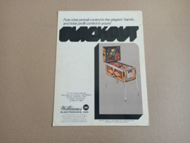 Flyer/ Folder: Williams Blackout (1980) Flipperkast