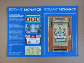Flyer/ Reclame: Rotomat Monarch (1972) Wand Gokkast