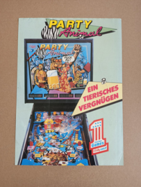 Flyer: Bally Midway - Party Animal (1987) Flipperkast (Deutsch)