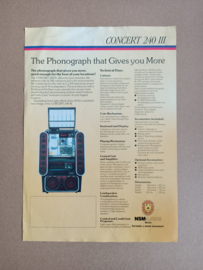 Flyer: NSM Concert 240 III (1986) jukebox