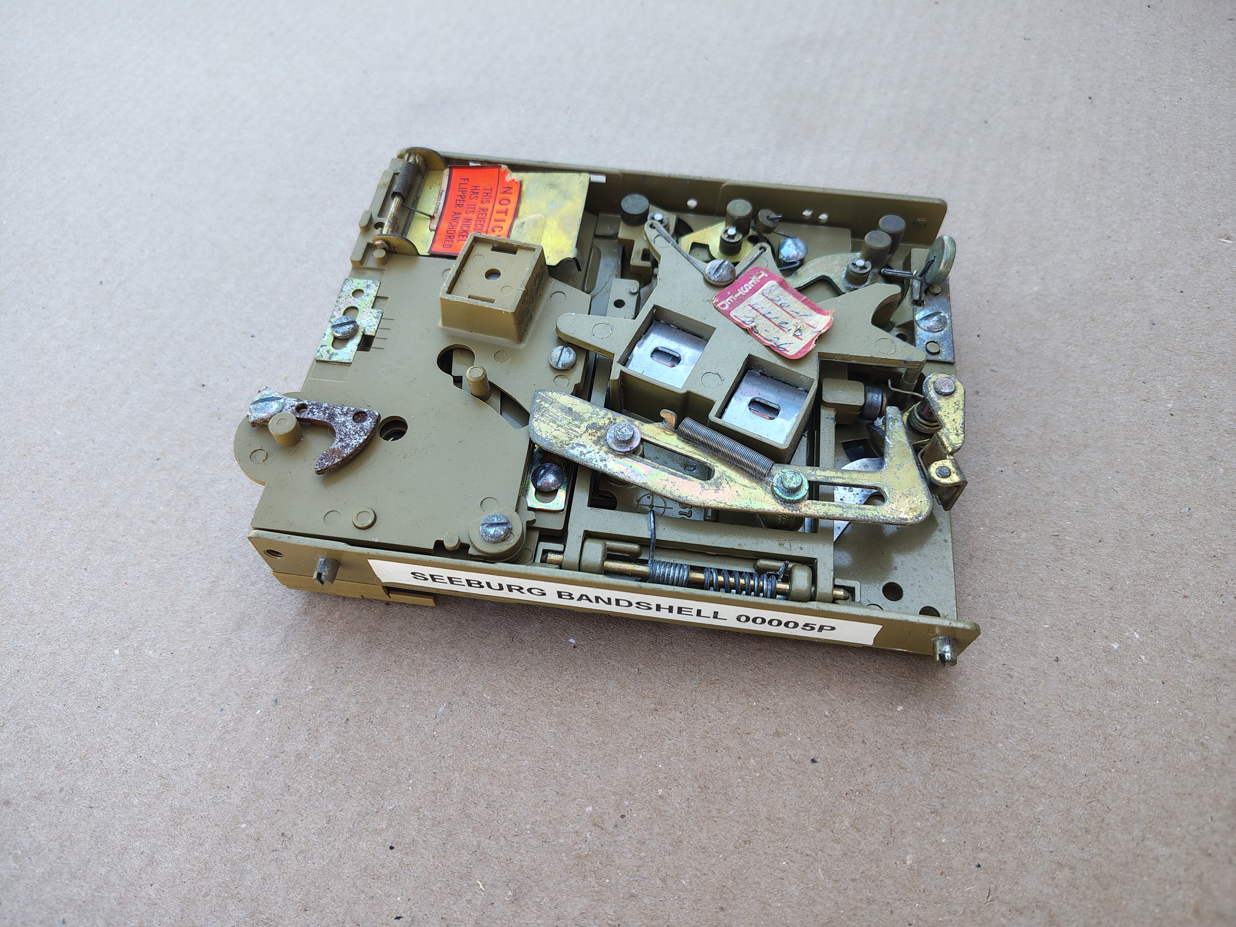 Slug Rejector/ USA (Seeburg Bandshell/ Firestar)