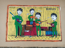 Thee doek The Beatles (1964) Verry Rare !!! (Green)