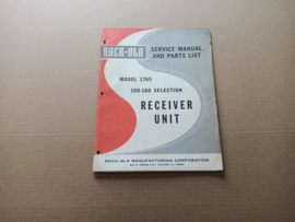 Service Manual & Parts List Rock-ola (model 1765) Receiver Unit