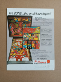 Flyer: Williams Tri Zone (1979) Flipperkast