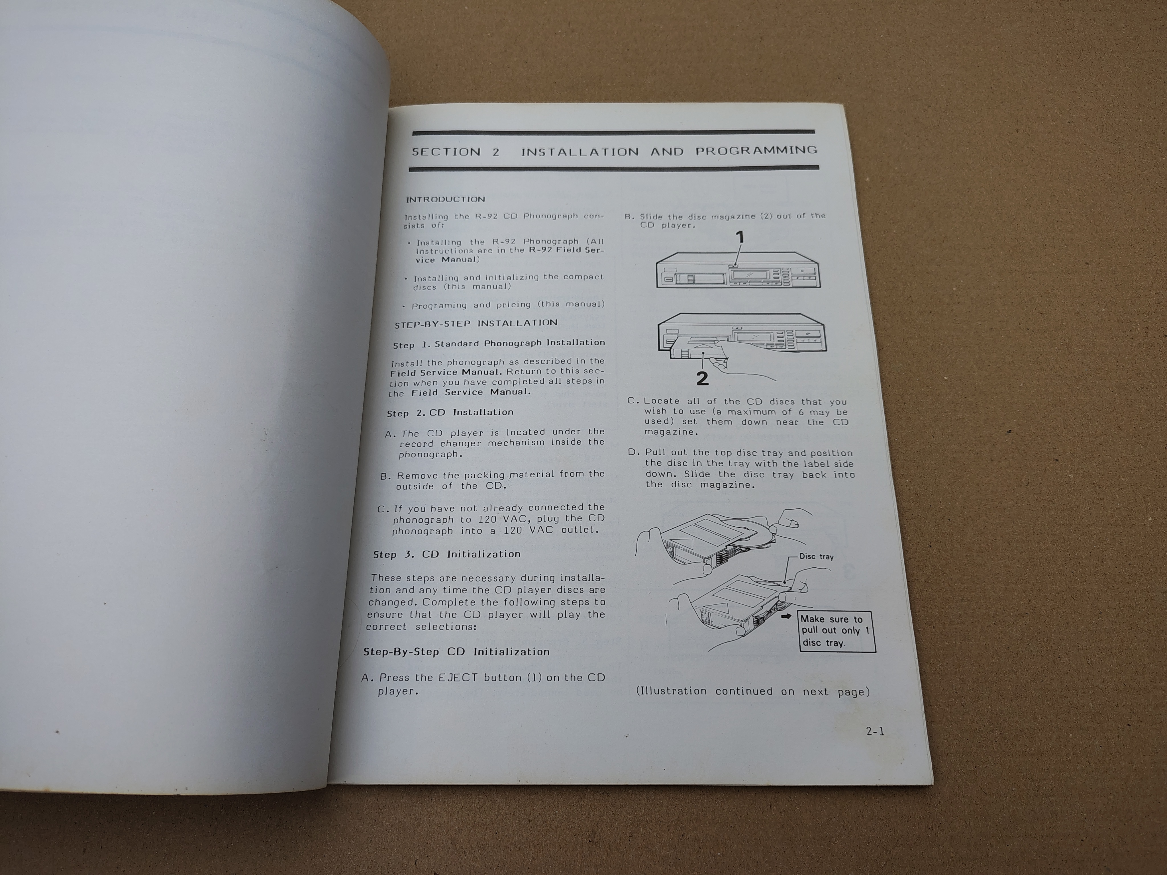 Manual: Supplement CD/45 Combo (Rowe-AMi R92)