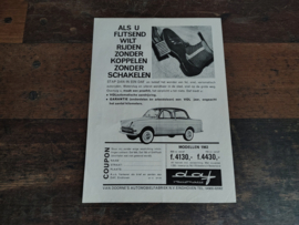 Reclame: DAF daffodil 30/ Variomatic (1962) 29 x 21 cm