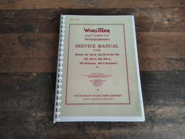 Service Manual:  Wurlitzer 500/600/700/750/780/800 (1941) NEW !!!