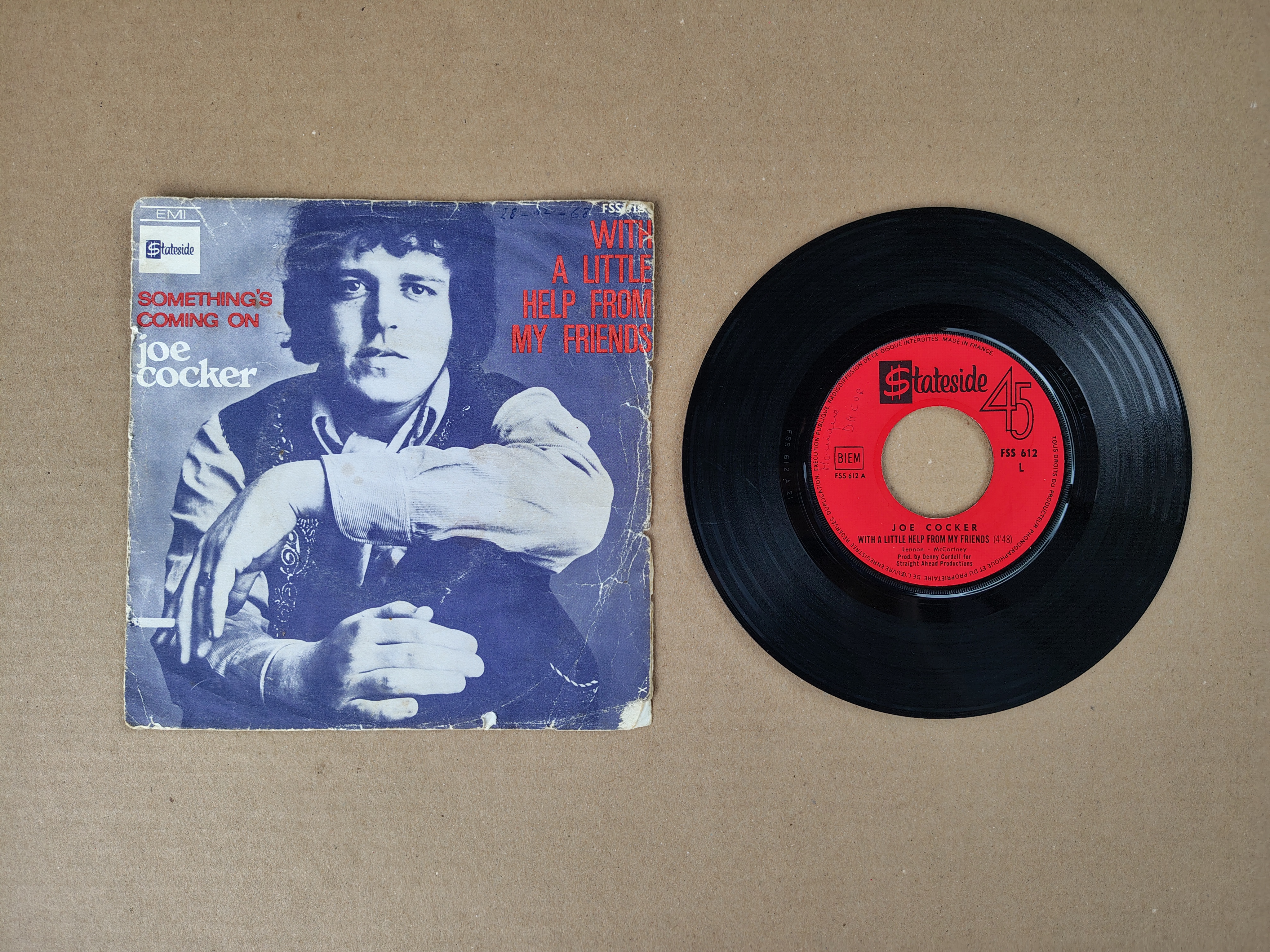 7" Single: Joe Cocker - With A Little Help Frrom My Friend (1968)