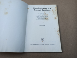 Instruction Book/Vraagbaak: Renault Dauphine (1963-1966) Neterlands
