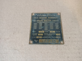 Type Plaatje (Wurlitzer 1650)