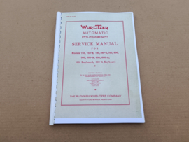 Service Manual:  Wurlitzer 500/600/700/750/780/800 (1941) NEW !!!