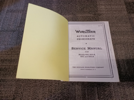 Service And Parts Manual (Wurlitzer 500/600) 1938