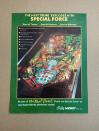 Flyer: Bally Midway Force (1986) Flipperkast