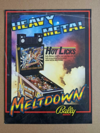 Flyer: Bally Midway Heavy Metal Meltdown (1987) Flipperkast