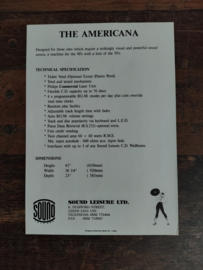 Flyer: Sound Leisure /The Americana (1989) jukebox