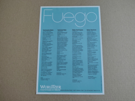 Flyer: Wurlitzer Fuego (1986)