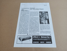 Artikel: Bally Fireball (1972) Flipperkast/ Duits