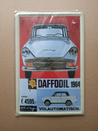 Reclamebord (Blik) DAF 31/ daffodil (1964) 20x30cm NEW !!!