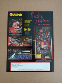 Flyer: Gottlieb Freddy A Nightmare (1994) Flipperkast