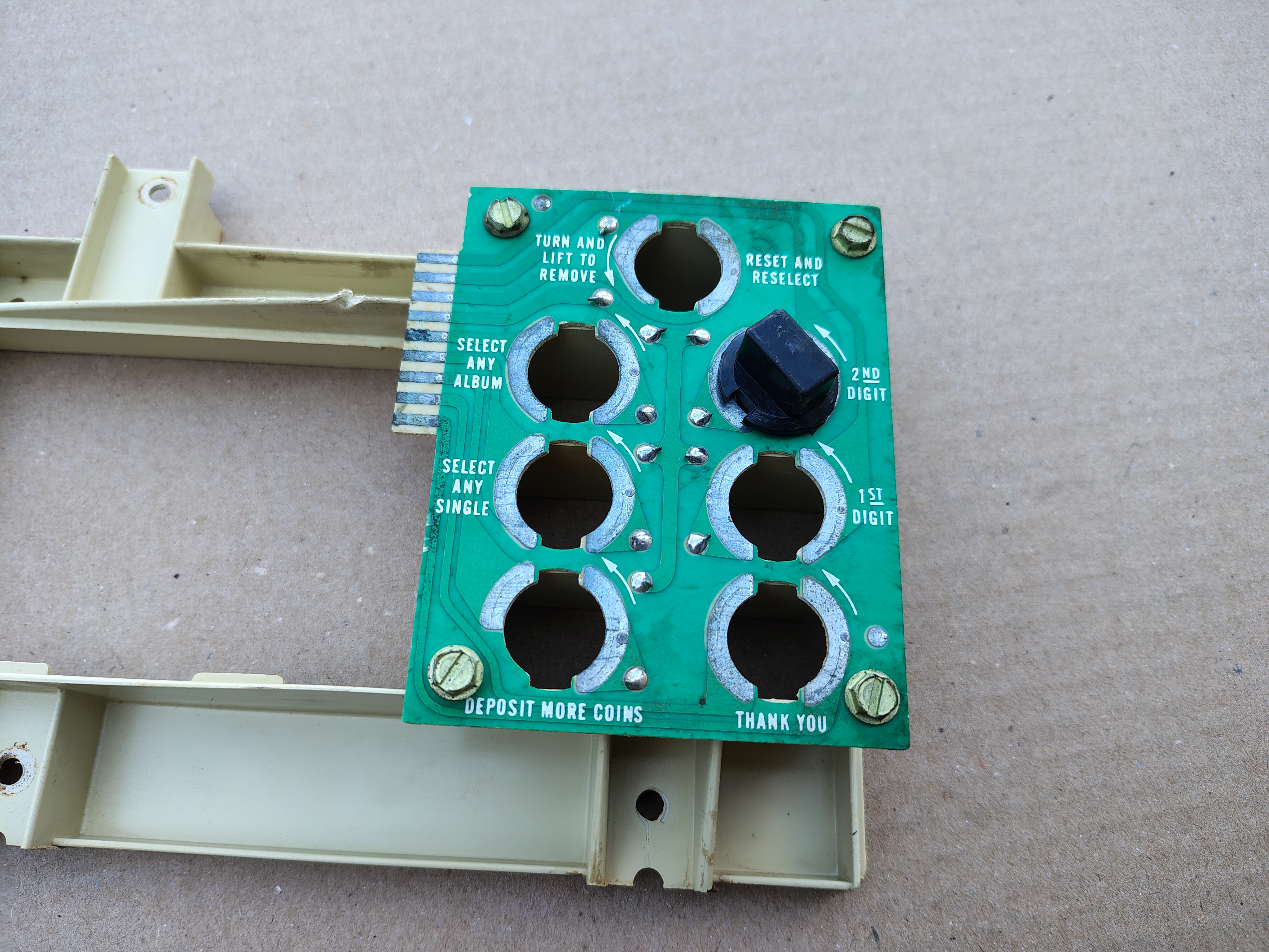 Pricing Frame/ Plastic + Lamp Board (Seeburg Entertainer/ ESTD2)