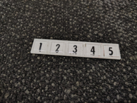 Number Strip/ Key Switch Panel "1/5" (Wurlitzer 2710)