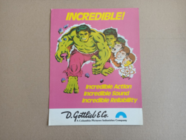 Flyer/ Folder: Gottlieb Hulk (1979) Flipperkast