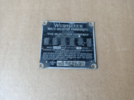 Type Plate (Wurlitzer 2250)