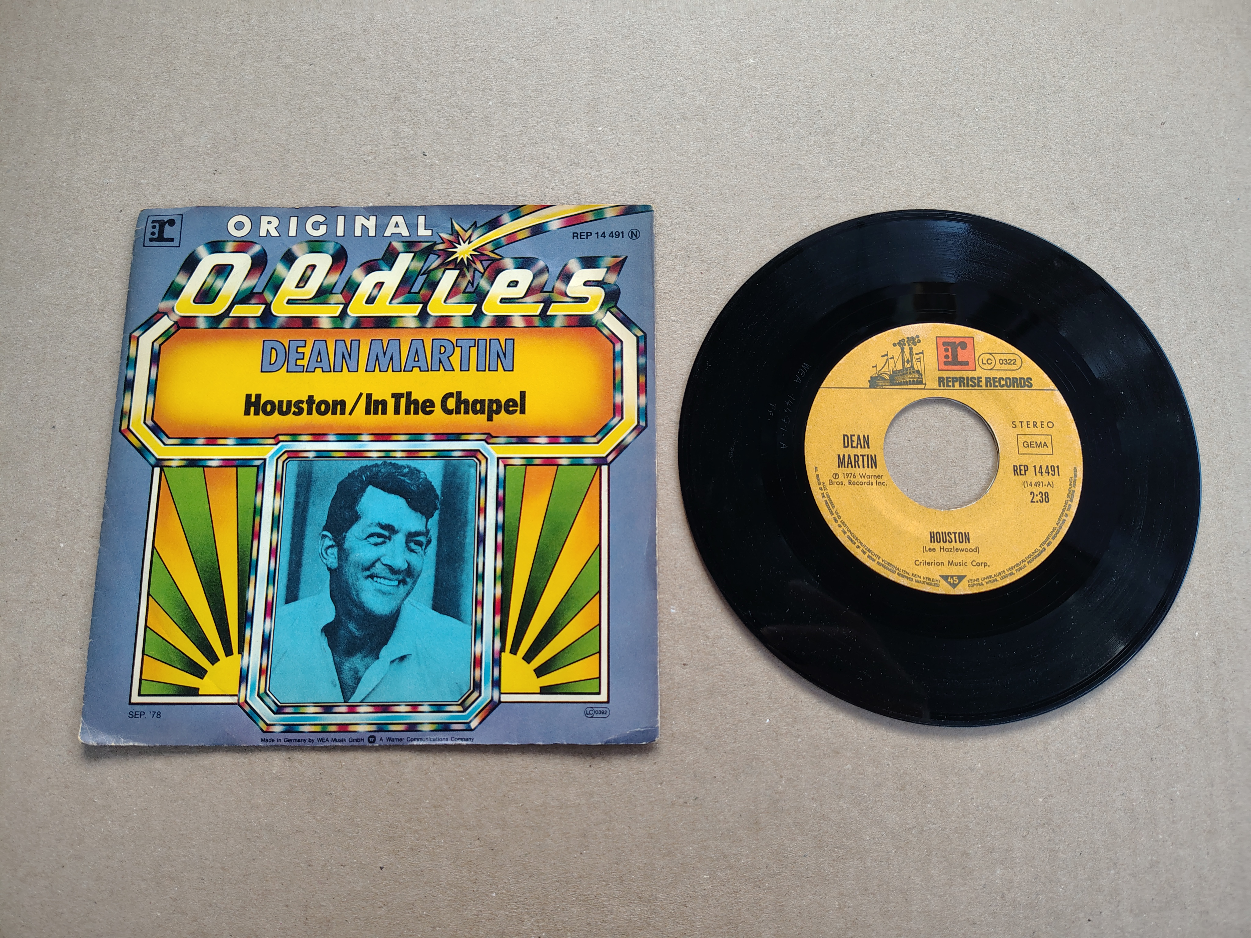 7" Single: Dean Martin - Houston (1978)