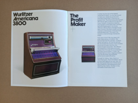 Flyer/ Folder: Wurltizer Americana 3800 (1974) jukebox