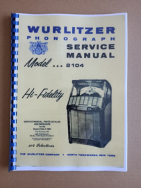 Service Manual: (Wurlitzer 2104) 1957 NEW !!! REPRO !!