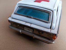 Plymouth Station car (Amnulance) 1961/ Ichiko Japan/ Tin Toys Car