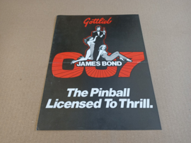 Flyer/ Folder: Gottlieb James Bond 007 (1980) Flipperkast