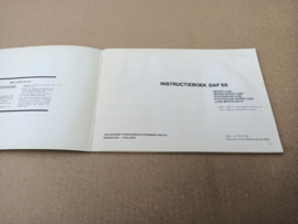 Instruction Book:  DAF 66  (1973)