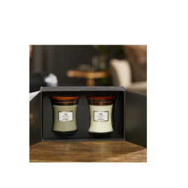 Woodwick Gift Set Deluxe 2 Medium Candles