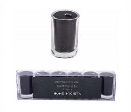 Home Society Votive Mini Candle Black set van 6