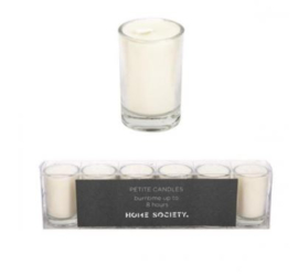 Home Society Votive Mini Candle White set van 6
