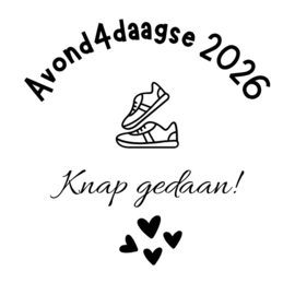 Sticker - Avond4daagse knap gedaan -  per stuk