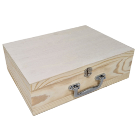 Houten koffer groot - diverse opdrukken full colour
