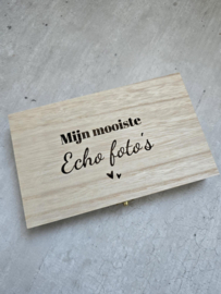 Mijn mooiste echo foto's - houten bakje